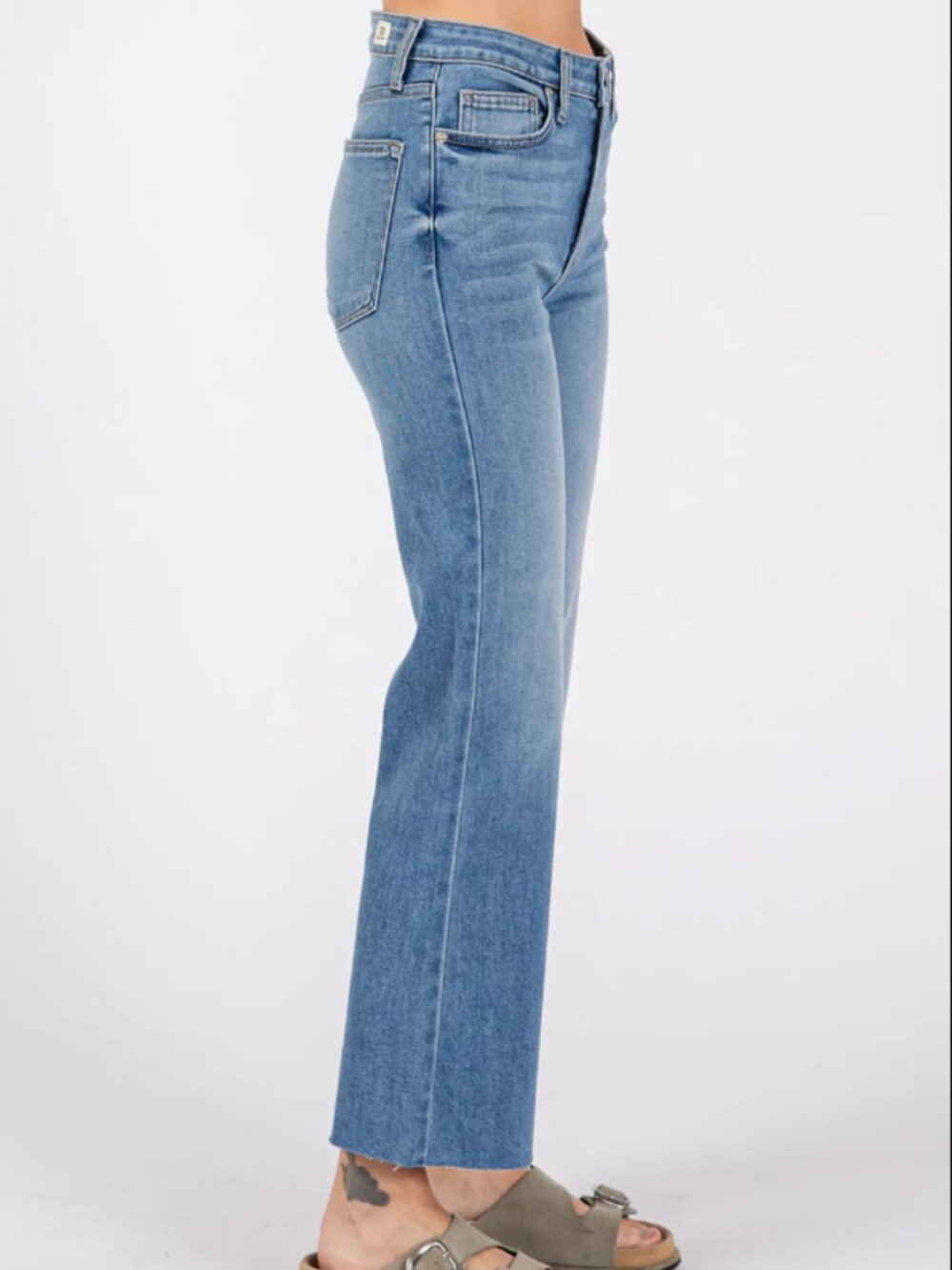 Letter to Juliet Sicily Scissor Cut Hem Flare Pant Denim Size 29